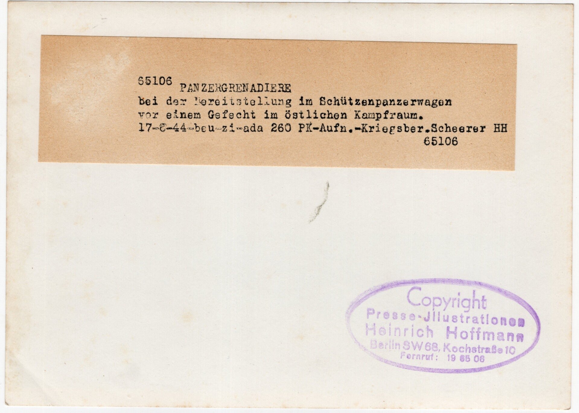 Original WW2 German Press Photo - German Panzer Sd.Kfz 251 at the Eastern Front (1944) — image 2