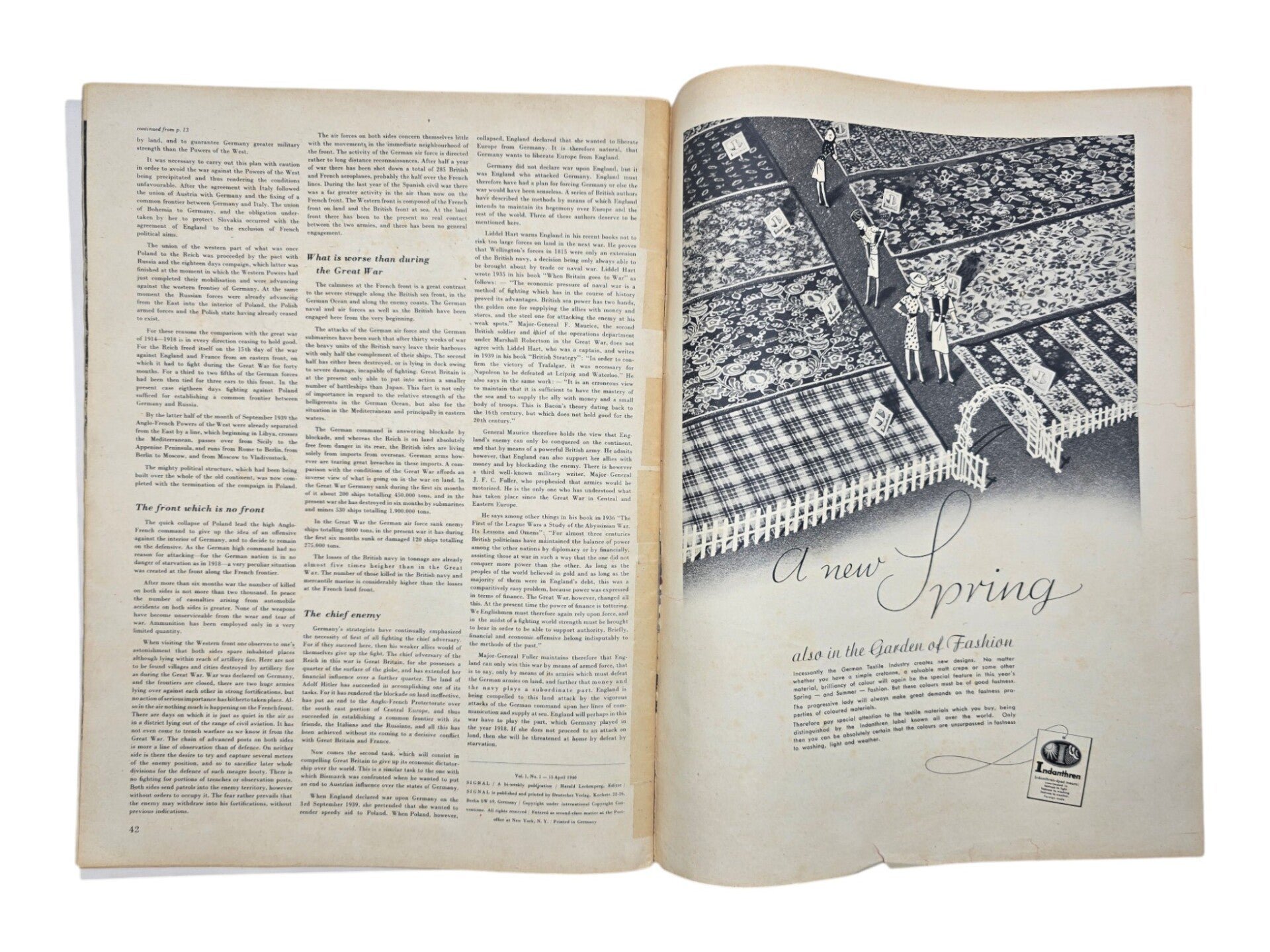 Original WW2 English Magazine - Signal No. 1, English language (1940) — image 9