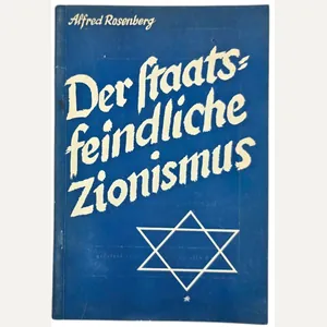 Original WW2 German Antisemitic Brochure - Der Staatsfeindliche Zionismus, Alfred …