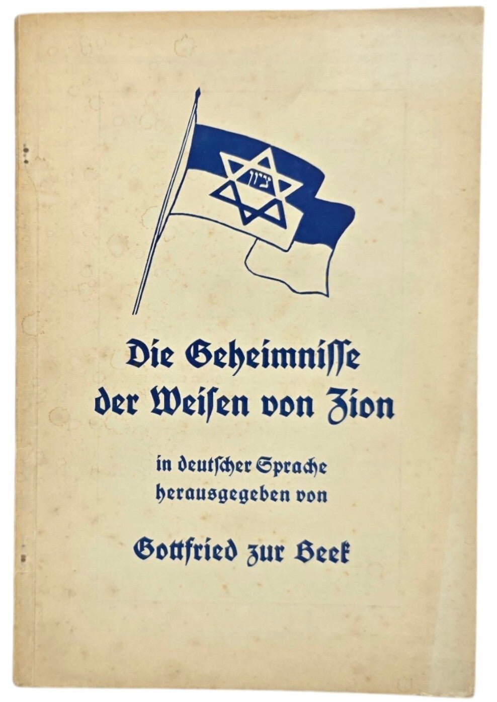 Original WW2 German Antisemitic Brochure - Die Geheimnisse der Weisen von Zion, Gottfried zur Beek with rare add-on (1935) — image 2