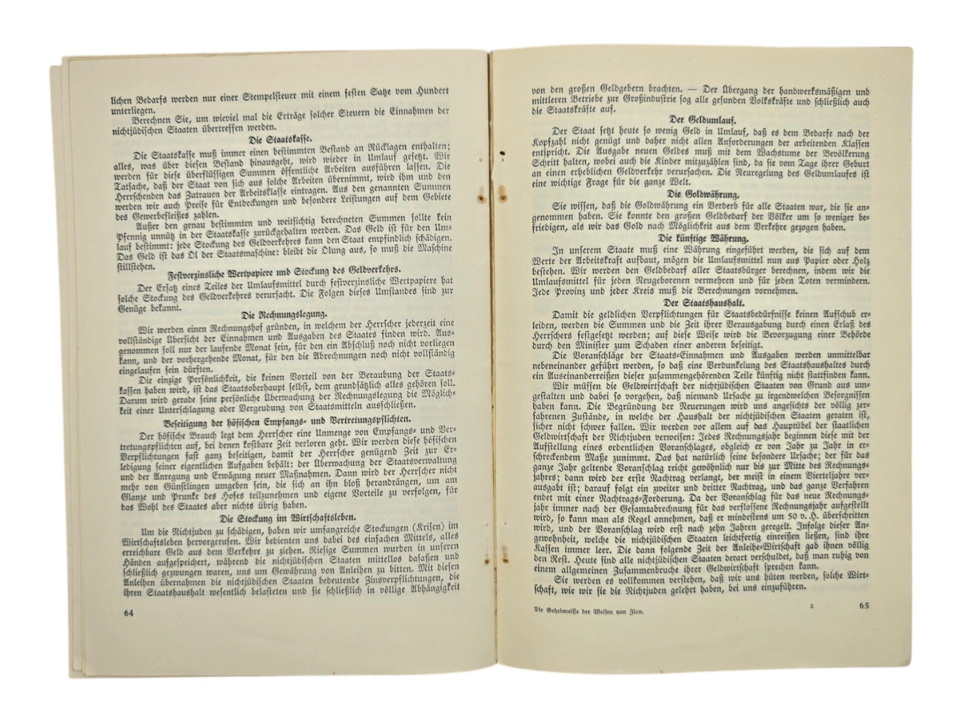 Original WW2 German Antisemitic Brochure - Die Geheimnisse der Weisen von Zion, Gottfried zur Beek with rare add-on (1935) — image 6