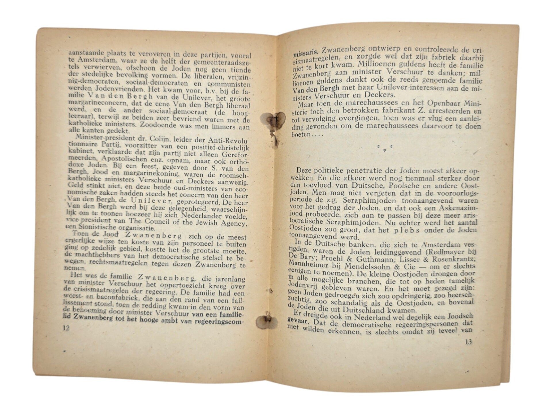 Original WW2 Dutch Antisemitic Collaboration Brochure - Nederland en de Joden, Arnold Meijer, Nationaal Front (1941) — image 4