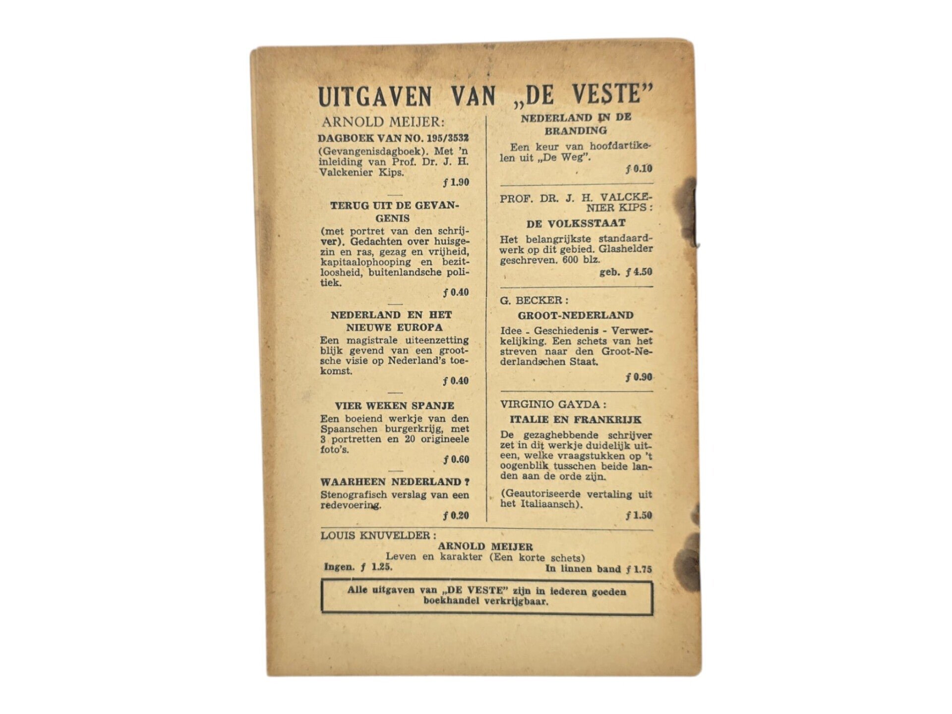 Original WW2 Dutch Antisemitic Collaboration Brochure - Nederland en de Joden, Arnold Meijer, Nationaal Front (1941) — image 6