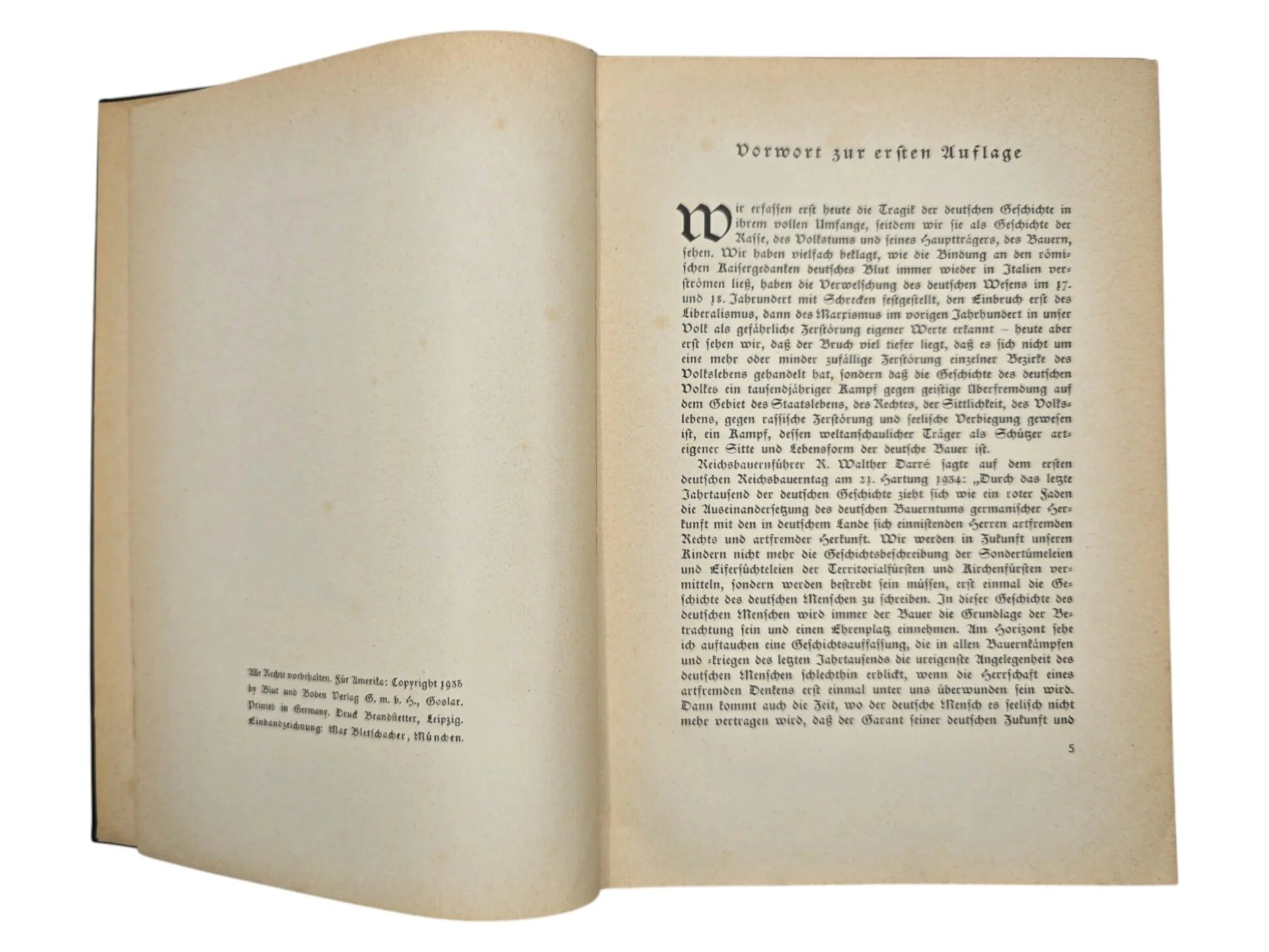 Original WW2 German NSDAP Book - Odal, Das Lebengesetz eines ewigen Deutschland, Johann von Leers (1939) — image 4