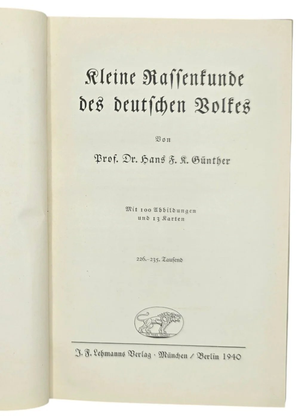 Original WW2 German Brochure - Kleine Rassenkunde des Deutschen Volkes, Hans F. K. Günther (1940) — image 4