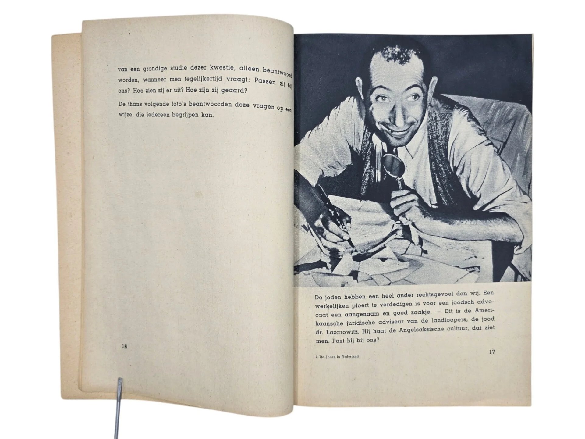 Original WW2 Dutch Anti-semitic Brochure - De Joden in Nederland, Hans Graf von Monts (1941) — image 3