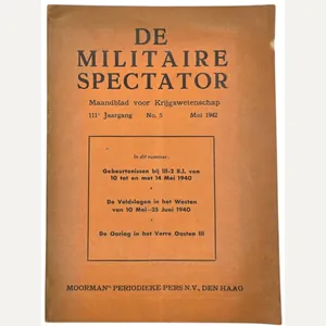 Original WW2 Dutch Brochure - De Militaire Spectator 111th Year …