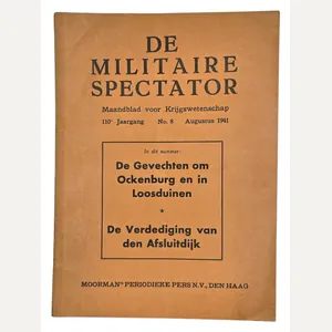 Original WW2 Dutch Brochure - De Militaire Spectator 110th Year …