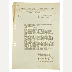 Original WW2 Dutch Collaboration WHN Document - Winterhulp Nederland Circulair …