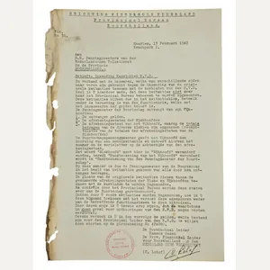 Original WW2 Dutch Collaboration WHN Document - Winterhulp Nederland circular …