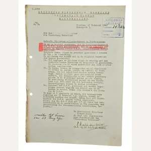 Original WW2 Dutch Collaboration WHN Document - Winterhulp Nederland circular …
