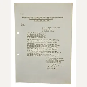 Original WW2 Dutch Collaboration WHN Document - Winterhulp Nederland circular …