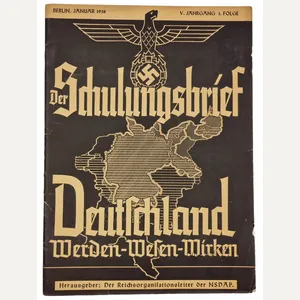 Original WW2 German Magazine - Der Schulungsbrief 5th Year No. …
