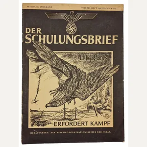 Original WW2 German Magazine - Der Schulungsbrief 9th Year No. …