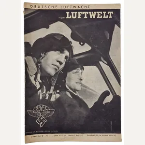 Original WW2 German NSFK Magazine - Deutsche Luftwacht Luftwelt 8th …