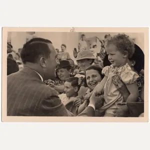 Original WW2 German Postcard - Adolf Hitler with child