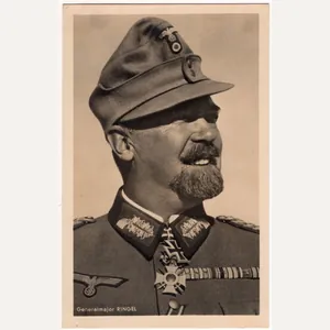 Original WW2 German Postcard - Knights cross wearer Generalmajor Ringel