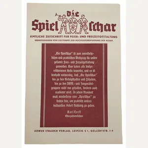 Flyer - Die Spielschar Reichsjugendführung der NSDAP HJ Hitler Jugend