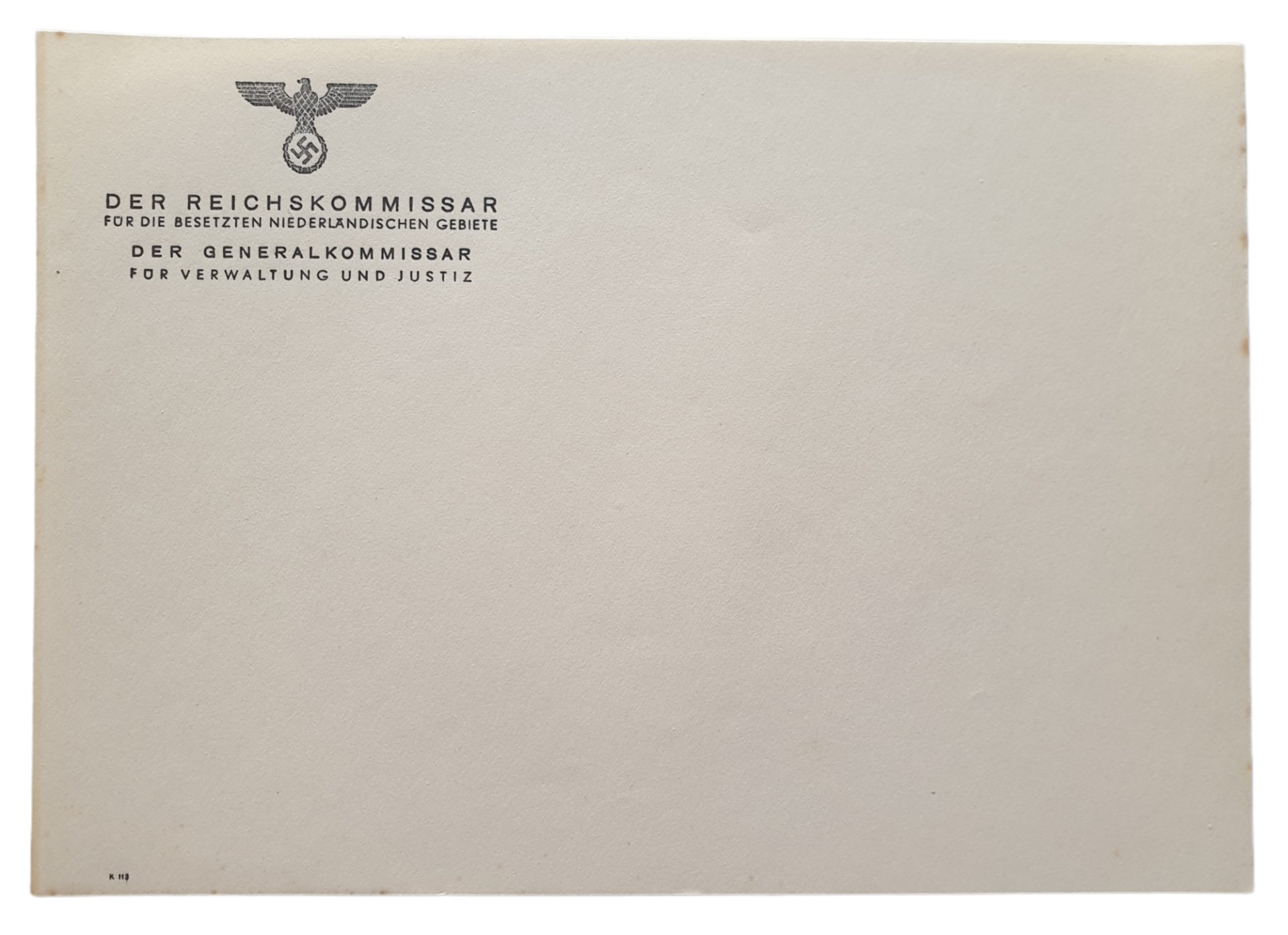 Der Generalkommissar für Verwaltung Und Justiz writing paper — image 2
