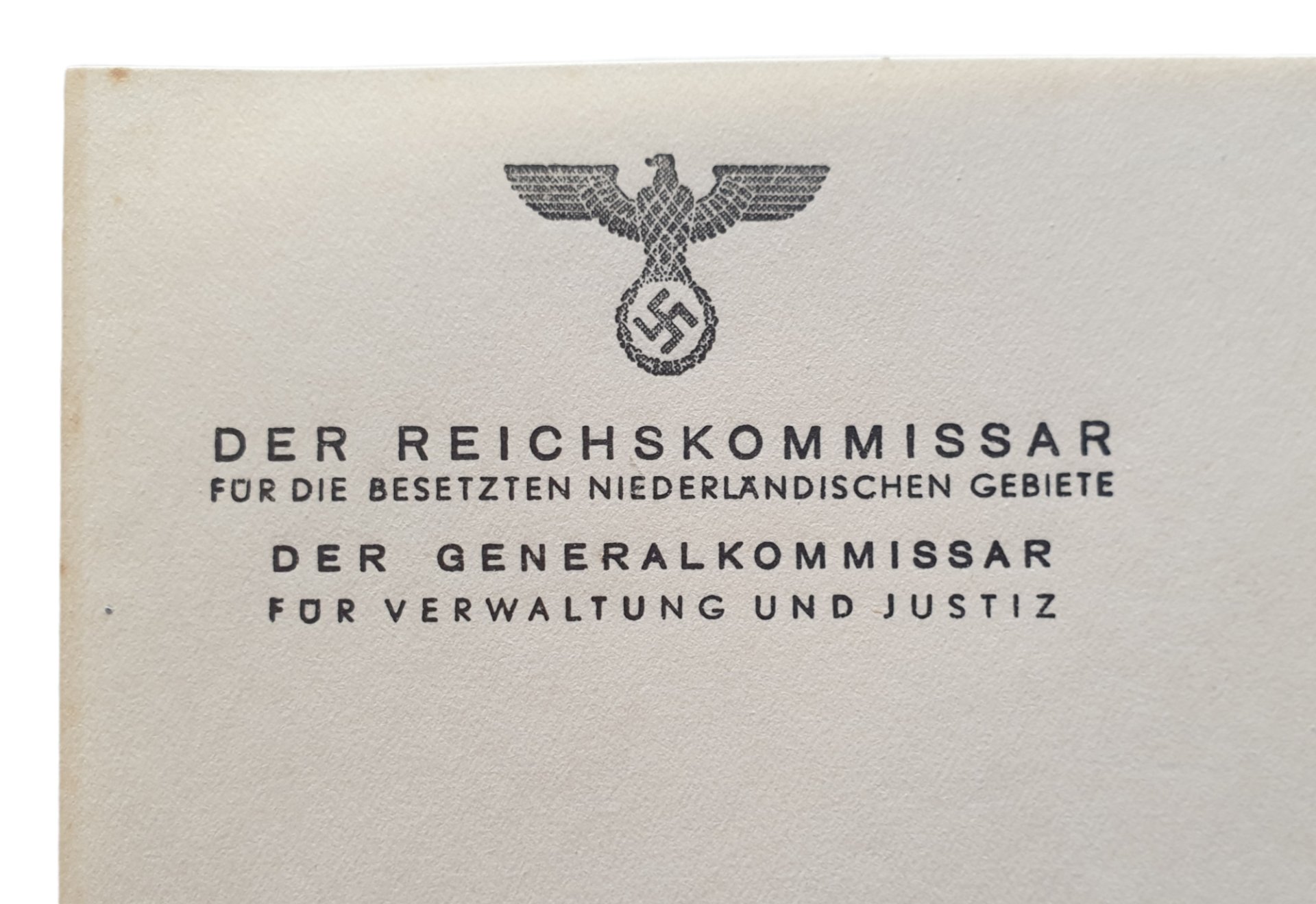 Der Generalkommissar für Verwaltung Und Justiz writing paper — image 3