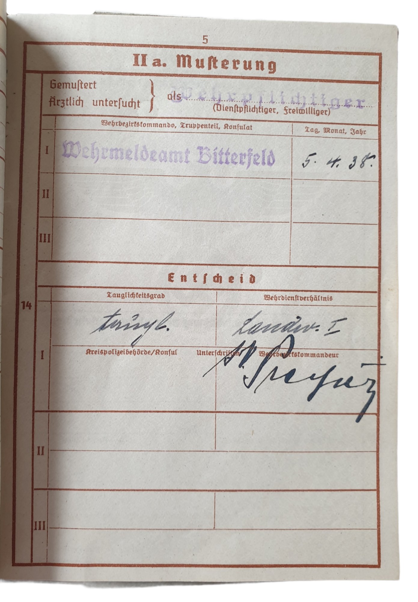 Wehrpass - Wehrpflichtiger Bitterfeld — image 6