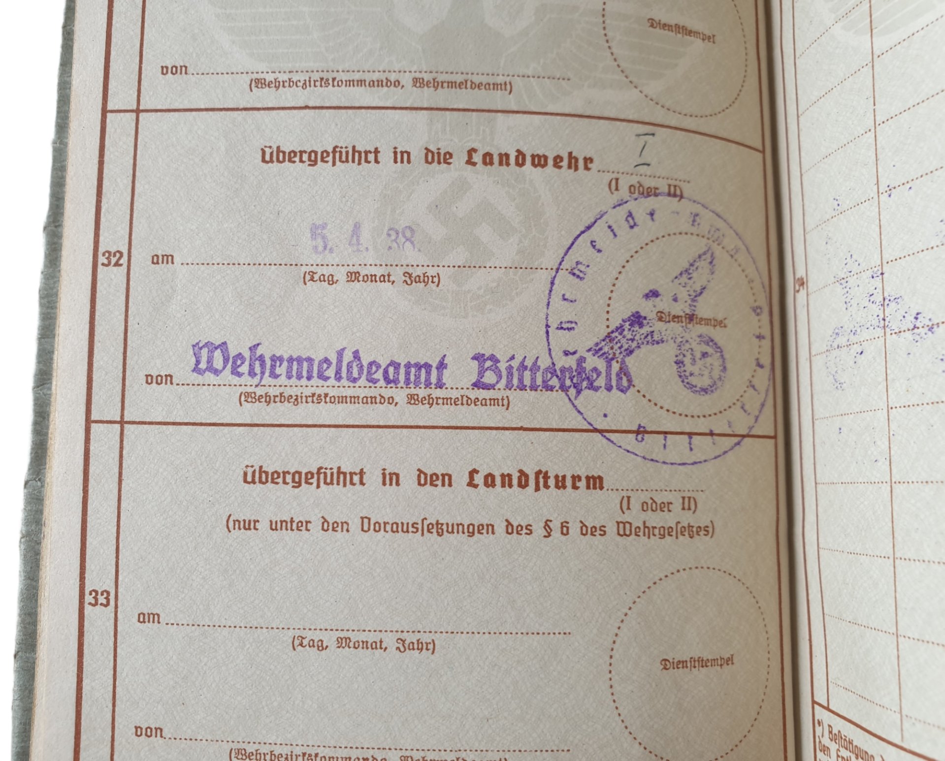 Wehrpass - Wehrpflichtiger Bitterfeld — image 9