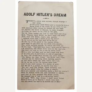 Postcard - Adolf Hitler's dream