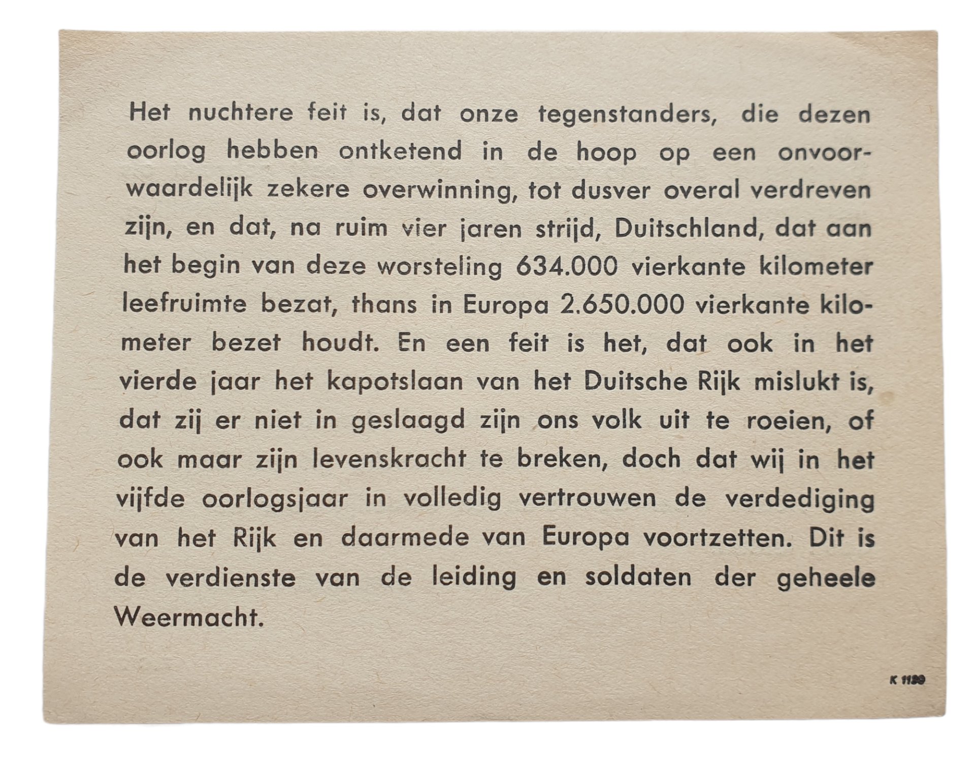 Flyer - ''Führerrede Neujahr 1944'' — image 3