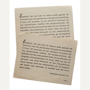 Flyer - ''Führerrede Neujahr 1944''