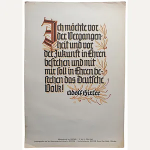 NSDAP Wochenspruch May 1940 Adolf Hitler