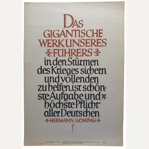 NSDAP Wochenspruch 1942 folge 18 Herman Goring