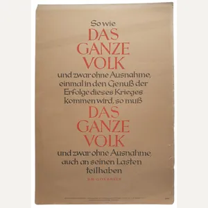 NSDAP Wochenspruch 1942 folge 33 Joseph Goebbels