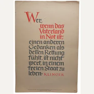 NSDAP Wochenspruch 1943 folge 4 Friedrich Maximilian Klinger