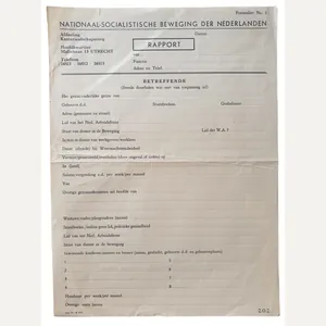 Unissued NSB rapport form