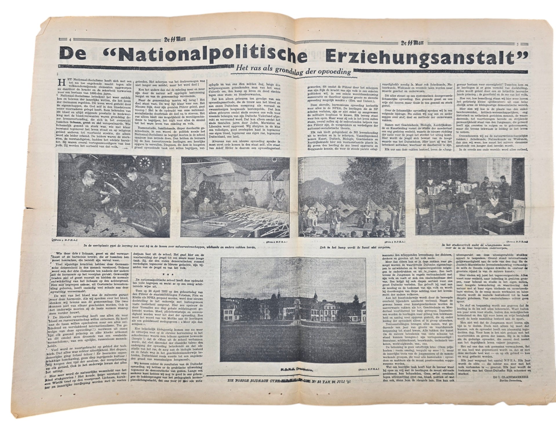 Original WW2 Flemish Collaboration Waffen SS Newspaper - De SS Man, Allgemeine SS in Vlaanderen 1st Year No 39 (1941) — image 3