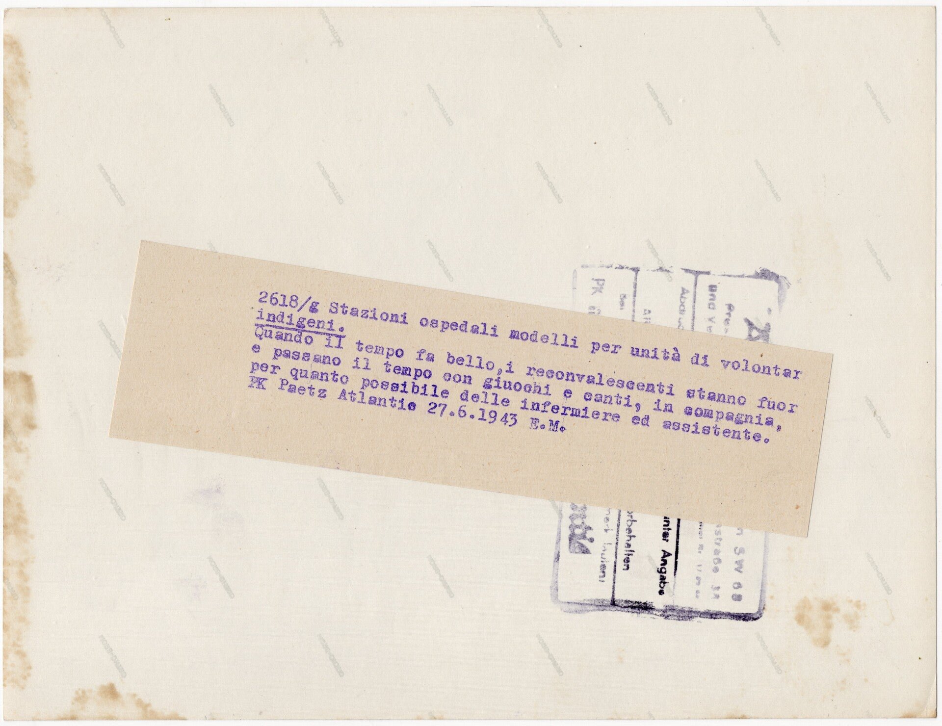 Original WW2 Italian Press Photo - Ostvolker Wehrmacht volunteers group picture (1943) — image 2