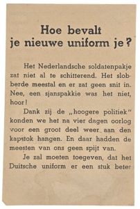 Original WW2 Dutch Leaflet - SK 497 ''Hoe bevalt je …