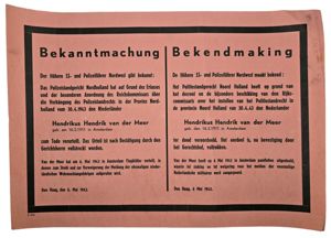 Original WW2 Dutch Waffen SS Poster - SS Execution of …