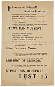 Original WW2 Dutch Collaboration NSB Flyer - Vrouwen van Nederland! …