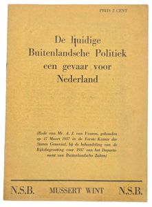Original WW2 Dutch Collaboration NSB Brochure - De huidige Buitenlandsche …