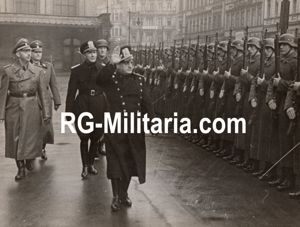 Original WW2 Italian Press Photo - Italian fascist delegation with …