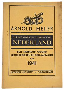 Original WW2 Dutch Collaboration Brochure - Alles voor ons vaderland …