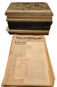Original WW2 Dutch Collaboration NSB Newspaper - Volk en Vaderland …
