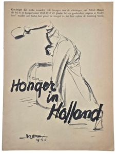 Original WW2 Dutch Book - Honger in Holland, Alfred Mazure …