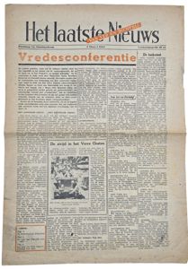 Original WW2 Dutch Collaboration Newspaper - Het Laatste Nieuws, 2nd …