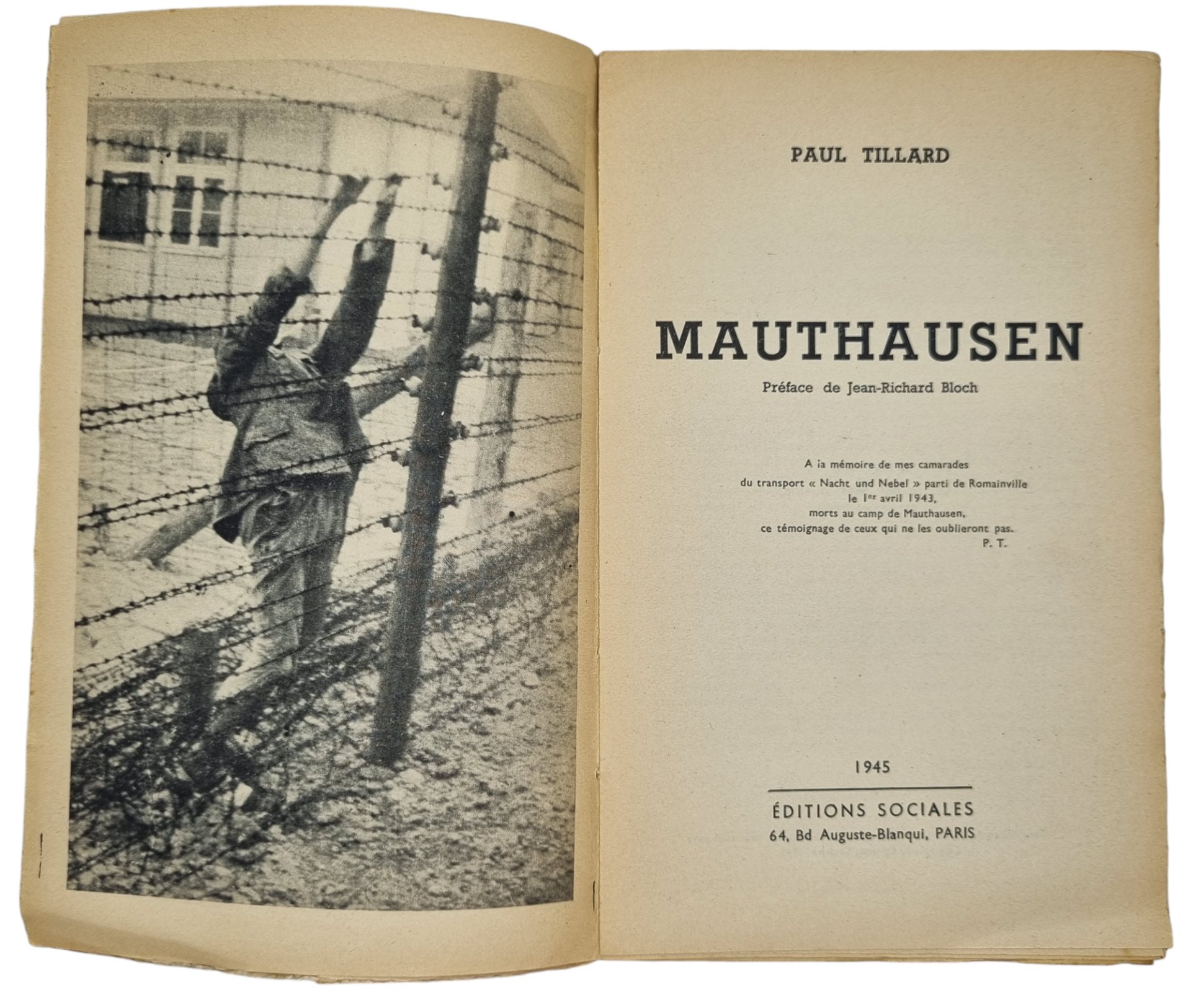 Original WW2 French Brochure - Mauthausen, Paul Tillard (1945) — image 2