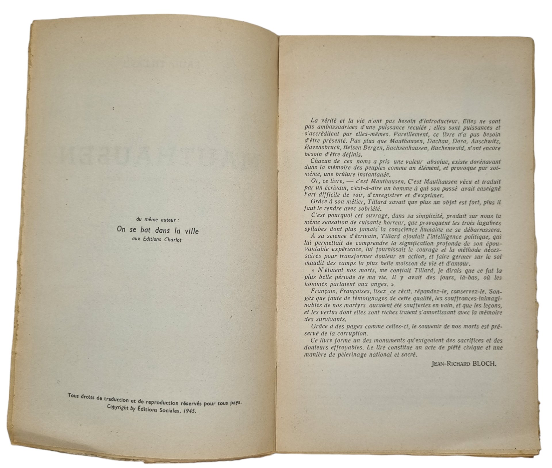 Original WW2 French Brochure - Mauthausen, Paul Tillard (1945) — image 3