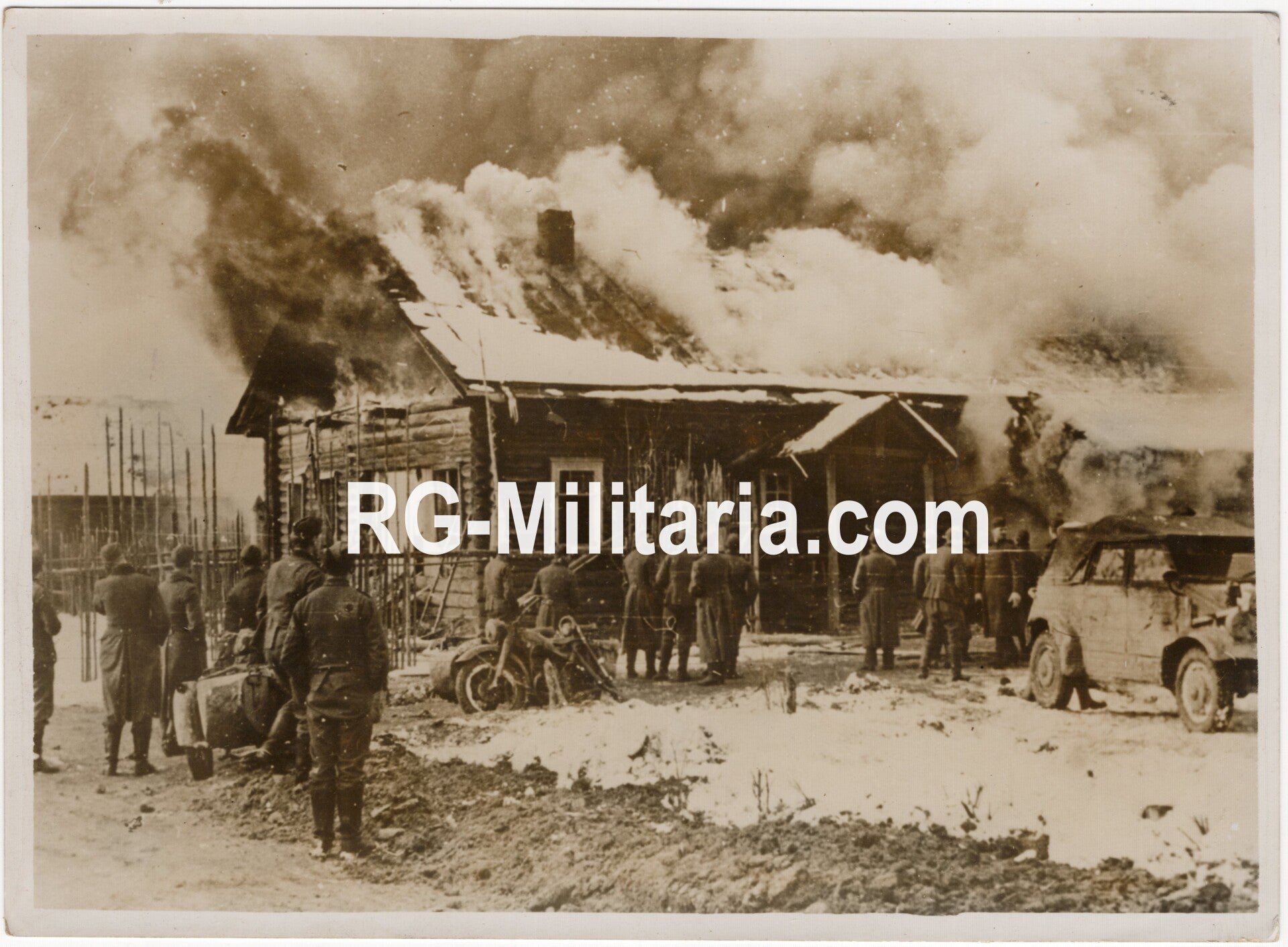 Original WW2 French Press Photo - VW Volkswagen Kubelwagen at the Leningrad front, Eastern Front — image 3