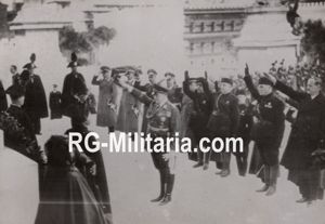 Original WW2 French Press Photo - Hermann Göring in Rome