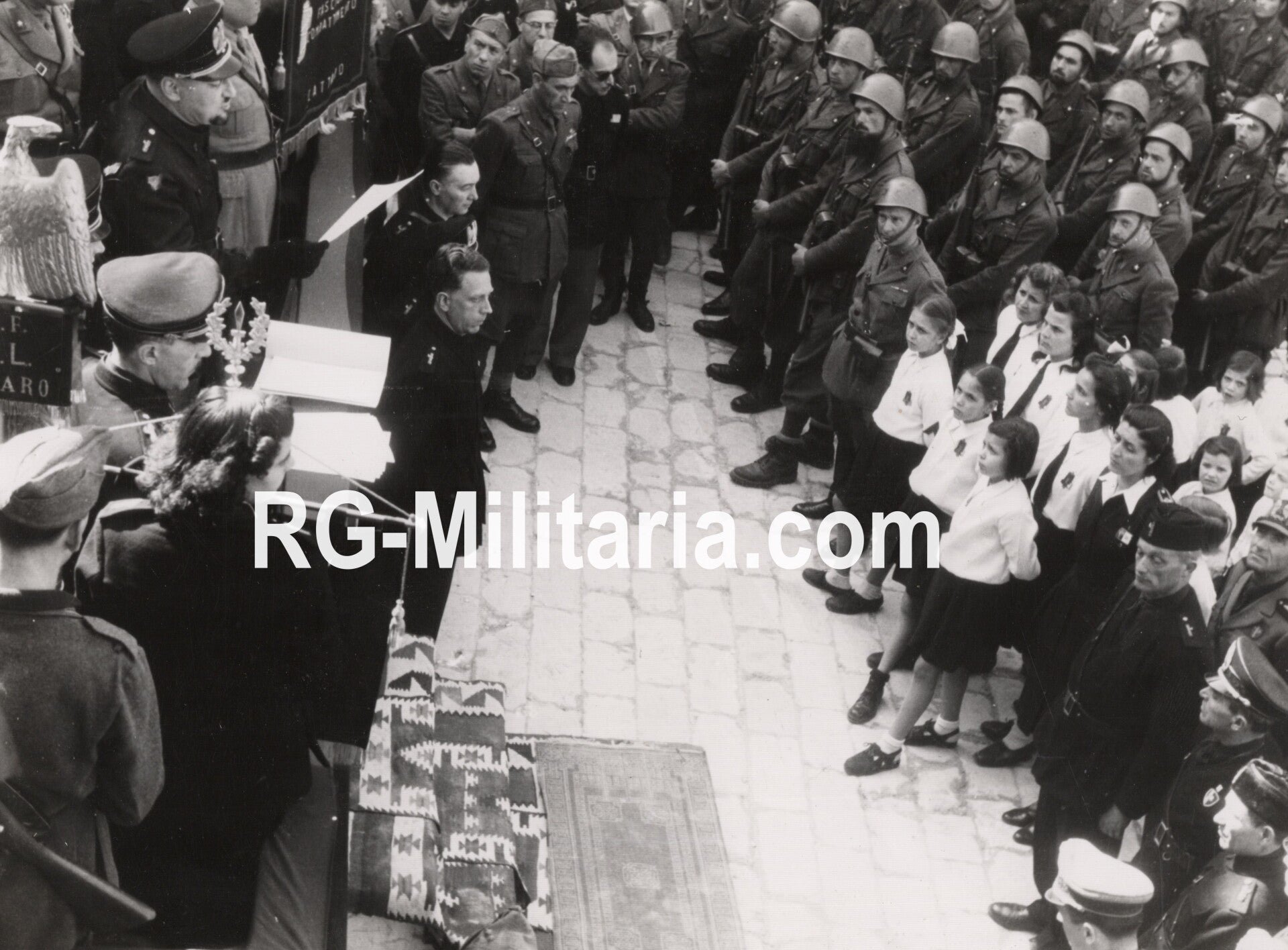 Original WW2 Italian Press Photo - Italian GIL fascist youth in Cattaro, Kotor, Montenegro — image 4